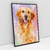 Quadro Decorativo de Cachorro Labrador Colorido Arte Aquarela - loja online