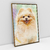 Quadro Decorativo de Cachorro Lulu da Pomerânia Spitz Alemão Colorido Arte Aquarela - loja online