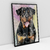 Quadro Decorativo de Cachorro Rottweiler Colorido Arte Aquarela - Bimper - Quadros Decorativos