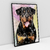 Quadro Decorativo de Cachorro Rottweiler Colorido Arte Aquarela - loja online