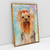 Quadro Decorativo de Cachorro Yorkshire Colorido Arte Aquarela - loja online