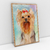 Quadro Decorativo de Cachorro Yorkshire Colorido Arte Aquarela - comprar online