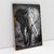 Quadro Decorativo Elefante Africano em Preto e Branco - loja online