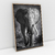 Quadro Decorativo Elefante Africano em Preto e Branco - comprar online