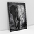 Quadro Decorativo Elefante Africano em Preto e Branco - loja online