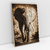 Quadro Decorativo Elefante Cor Sépia - comprar online