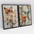 Quadro Decorativo Elegante Abstrato Borboleta, Beija-Flor e Flores em Art Kit com 2 Quadros - Bimper - Quadros Decorativos