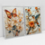 Quadro Decorativo Elegante Abstrato Borboleta, Beija-Flor e Flores em Art Kit com 2 Quadros - loja online