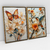 Imagem do Quadro Decorativo Elegante Abstrato Borboleta, Beija-Flor e Flores em Art Kit com 2 Quadros