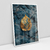 Quadro Decorativo Elegante Minimalista Art Blue Stone and Gold Leaf - Bimper - Quadros Decorativos