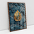 Quadro Decorativo Elegante Minimalista Art Blue Stone and Gold Leaf