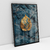 Quadro Decorativo Elegante Minimalista Art Blue Stone and Gold Leaf - comprar online