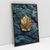 Quadro Decorativo Elegante Minimalista Art Blue Stone and Gold Leaf - loja online