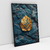 Quadro Decorativo Elegante Minimalista Art Blue Stone and Gold Leaf - comprar online