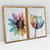 Quadro Decorativo Flor Multicolorida Margarida e Lótus - Caroline Cerrato - Kit com 2 Quadros - loja online