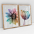 Quadro Decorativo Flor Multicolorida Margarida e Lótus - Caroline Cerrato - Kit com 2 Quadros - comprar online