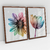 Quadro Decorativo Flor Multicolorida Margarida e Lótus - Caroline Cerrato - Kit com 2 Quadros na internet