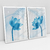 Quadro Decorativo Flores Delicadas Azuis Kit com 2 Quadros - Bimper - Quadros Decorativos