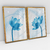 Quadro Decorativo Flores Delicadas Azuis Kit com 2 Quadros - loja online