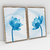 Quadro Decorativo Flores Delicadas Azuis Kit com 2 Quadros - comprar online