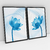 Quadro Decorativo Flores Delicadas Azuis Kit com 2 Quadros - loja online