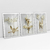 Quadro Decorativo Flores Douradas Golden Flowers Kit com 3 Quadros - comprar online