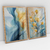 Imagem do Quadro Decorativo Flores Spring in Soft Brush Strokes Yellow and Blue Kit com 2 Quadros