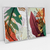 Quadro Decorativo Folhagem Tropical Leaves Kit com 2 Quadros