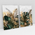 Imagem do Quadro Decorativo Folhagem Tropical Verde e Dourado Kit com 2 Quadros