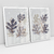 Quadro Decorativo Folhas Azuis - Ana Ifanger - Kit com 2 Quadros - Bimper - Quadros Decorativos