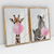Quadro Decorativo Girafa e Zebra Mascando Chiclete Bubble Gum Kit com 2 Quadros - comprar online