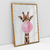 Quadro Decorativo Girafa Mascando Chiclete Bubble Gum - loja online