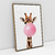 Quadro Decorativo Girafa Mascando Chiclete Bubble Gum - loja online