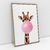 Quadro Decorativo Girafa Mascando Chiclete Bubble Gum - comprar online