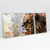 Quadro Decorativo Grunge Lion Kit com 3 Quadros - Bimper - Quadros Decorativos