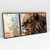 Quadro Decorativo Grunge Lion Kit com 3 Quadros