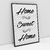 Quadro Decorativo Home Sweet Home Preto e Branco) - loja online