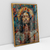 Quadro Decorativo Jesus Orando Efeito 3D de Mosaico de Ladrilhos