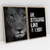 Quadro Decorativo Leão Be Strong Like a Lion Kit com 2 Quadros - comprar online