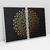 Quadro Decorativo Mandala Abstrato Gold and Black Kit com 2 Quadros