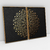 Quadro Decorativo Mandala Abstrato Gold and Black Kit com 2 Quadros - loja online