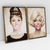 Quadro Decorativo Marilyn Monroe e Audrey Hepburn Mascando Chiclete Kit com 2 Quadros - loja online