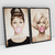 Quadro Decorativo Marilyn Monroe e Audrey Hepburn Mascando Chiclete Kit com 2 Quadros - loja online