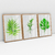 Quadro Decorativo Minimalistas de Folhas com Efeito de Pintura Kit com 3 Quadros - comprar online