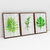 Quadro Decorativo Minimalistas de Folhas com Efeito de Pintura Kit com 3 Quadros na internet