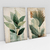 Imagem do Quadro Decorativo Modern Watercolor Leaves Kit de 2 Quadros