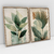 Quadro Decorativo Modern Watercolor Leaves Kit de 2 Quadros - comprar online