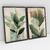 Quadro Decorativo Modern Watercolor Leaves Kit de 2 Quadros - loja online