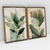 Quadro Decorativo Modern Watercolor Leaves Kit de 2 Quadros - loja online