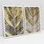 Quadro Decorativo Moderno Abstrato Textura de Folhas Kit com 2 Quadros - Bimper - Quadros Decorativos